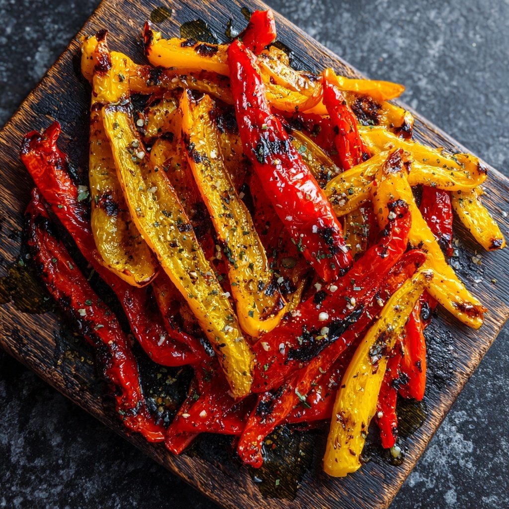 Gegrillte Paprika Streifen