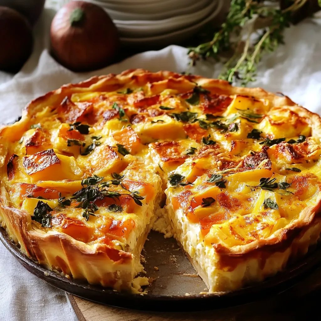 Kürbis-Quiche