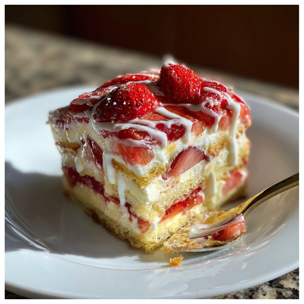 Erdbeer Schicht Dessert Mit Joghurt